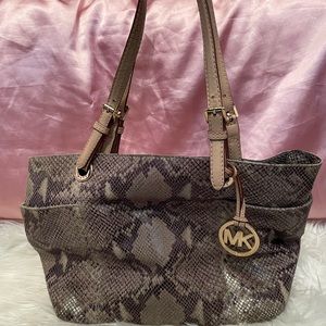 Michael Kors Snake Print Shoulder Bag